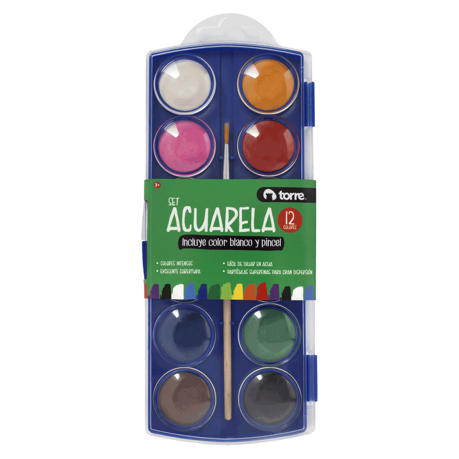 Acuarela Torre 12 Colores